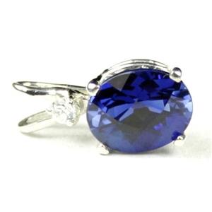 925 Sterling Silver Pendant, Created Blue Sapphire, SP020