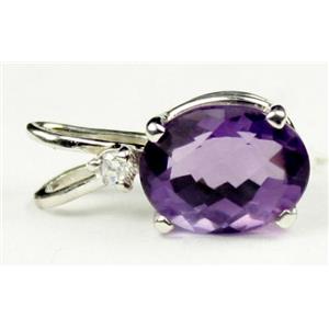 925 Sterling Silver Pendant, Amethyst, SP020
