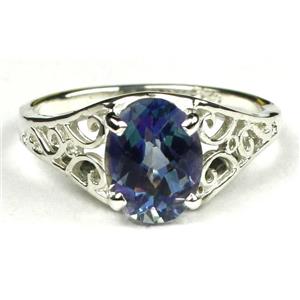 Sterling Silver Ladies Ring, Neptune Garden Topaz, SR005