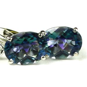 925 Sterling Silver Leverback Earrings, Neptune Garden Topaz, SE007
