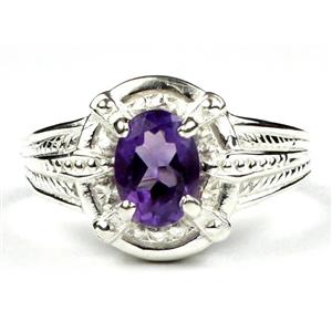 SR284, Amethyst, 925 Sterling Silver Ring