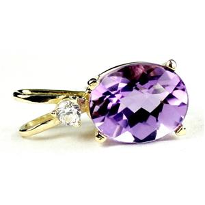P020, Amethyst Gold Pendant