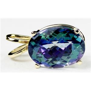 P040, Neptune Garden Topaz 14k Gold Pendant