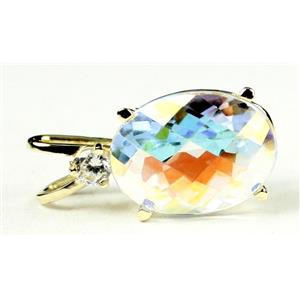 P019, Mercury Mist Topaz 14K Gold Pendant