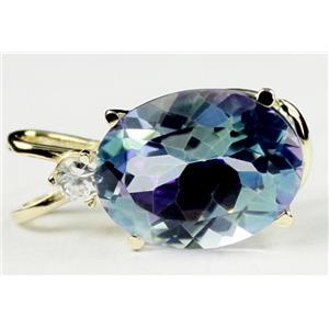 P019, Neptune Garden Topaz 14k Gold Pendant