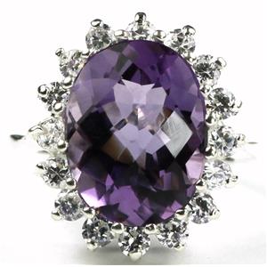 SR310, Amethyst, 925 Sterling Silver Ring
