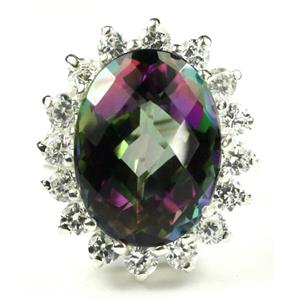 SR310, Mystic Fire Topaz Sterling Silver Ring