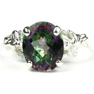 Mystic Fire Topaz 925 Sterling Silver Angel Ring, SR154