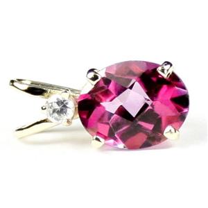 P021, Pure PInk Topaz 14K Gold Pendants