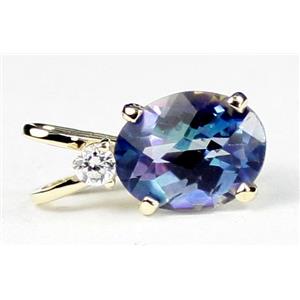 P021, Neptune Garden Topaz 14k Gold Pendants