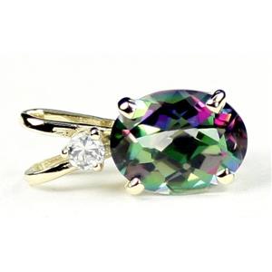P021, Mystic Fire Topaz 14K Gold Pendants