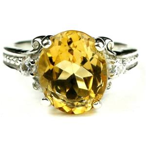 925 Sterling Silver Ladies Ring, Citrine, SR136