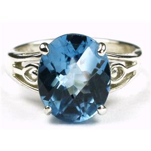 SR139, Swiss Blue Topaz, 925 Sterling Silver Ring
