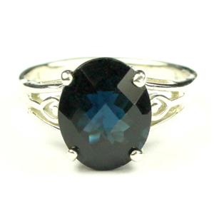SR139, London Blue Topaz, 925 Sterling Silver Ring