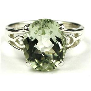 SR139, Green Amethyst, 925 Sterling Silver Ring