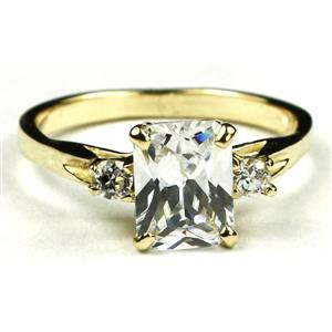 10K, 14K or 18K Gold Ladies Ring, Cubic Zirconia, R171