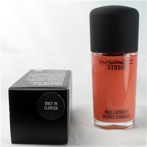 MAC Nail Lacquer Polish Only In Florida (Orange Coral) Boxed