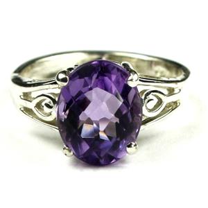 SR139, Amethyst, 925 Sterling Silver Ring
