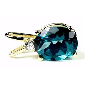 P020, Paraiba Topaz, 14k Gold Pendant