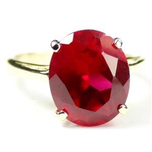 10K, 14K or 18K Gold Ladies Ring, Created Ruby, R055