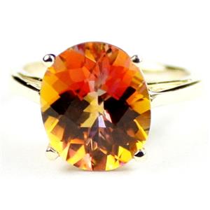 10K, 14K or 18K Gold Ladies Ring, Twilight Fire Topaz, R055