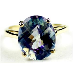 10K, 14K or 18K Gold Ladies Ring, Neptune Garden Topaz, R055