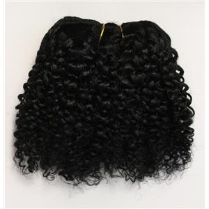 Black #1 bebe curl - tight curl - mohair weft coarse  6-8" x200"  26299 FP