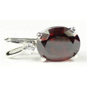 925 Sterling Silver Pendant, Garnet CZ, SP020