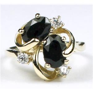 10K, 14K or 18K Gold Ladies Ring, Black Onyx, R016
