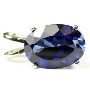 925 Sterling Silver Pendant, Created Blue Sapphire, SP084