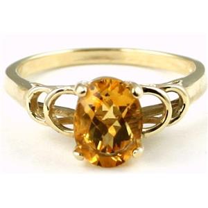 10K, 14K or 18K Gold Ladies Ring, Green Amethyst (Prasiolite), R300
