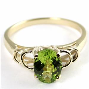 10K, 14K or 18K Gold Ladies Ring, Manchurian Peridot, R300