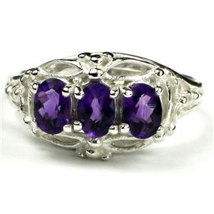 SR163, Amethyst, Sterling Silver Ring