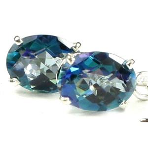 925 Sterling Silver Threader Earrings, Neptune Garden Topaz, SE003