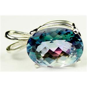 925 Sterling Silver Pendant, Neptune Garden Topaz, SP004