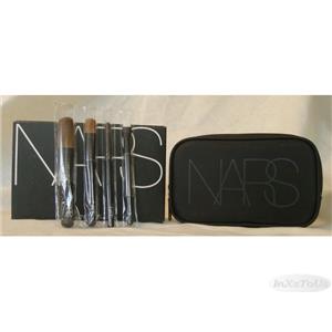 NARS 5 pc Travel Brush Set w/ Case Boxed Blush Dome Eye Shader Eyeliner