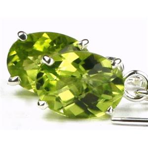 925 Sterling Silver Threader Earrings, Peridot, SE005