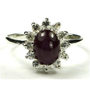 SR235, Black Onyx, 925 Sterling Silver Ladies Cluster Rng