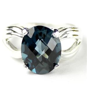 SR361, London Blue Topaz, 925 Sterling Silver Ring