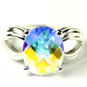 SR361, Mercury Mist Topaz, 925 Sterling Silver Ladies Ring
