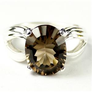 SR361, Smoky Quartz, 925 Sterling Silver Ring