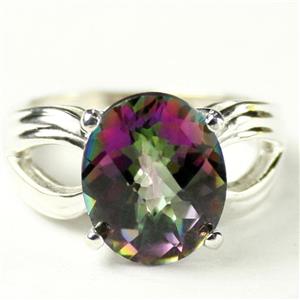 SR361, Mystic Fire Topaz, 925 Sterling Silver Ring