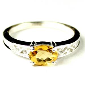 SR362, Citrine, 925 Sterling Silver Ladies Ring