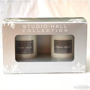 Studio Hall 2 Creme Fresh Votive Candles & Holders Vanilla Cream Coconut Scented