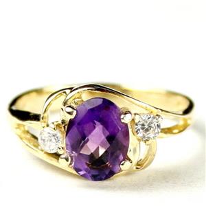 10K, 14K or 18K Gold Ladies Ring, Amethyst, R176