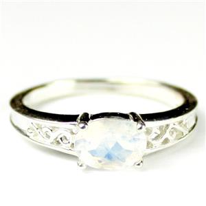 SR362, Rainbow Moonstone, 925 Sterling Silver Ladies Ring