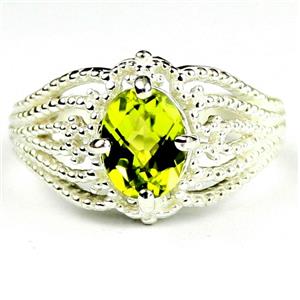 SR365, Peridot, 925 Sterling Silver Ladies Ring