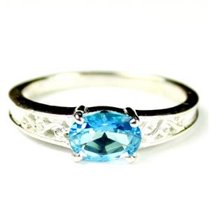 Paraiba Topaz, 925 Sterling Silver Ladies Ring, SR362