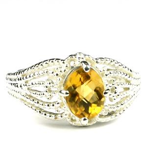 SR365, Citrine, 925 Sterling Silver Ladies Ring