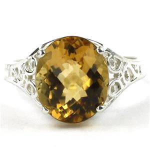 SR057, Citrine, 925 Sterling Silver Ring